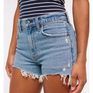 Abercrombie And fitch A&F The Mom Short High Rise Sz 27 4 2.5 Inch‎ Inseam